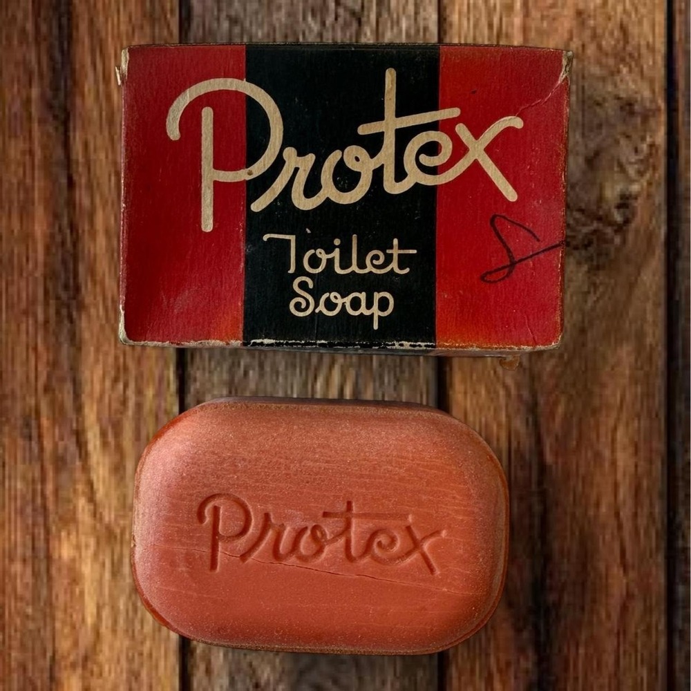 Vintage 1940s Protex Toilet Soap Iowa Soap Co Original Box Advertising